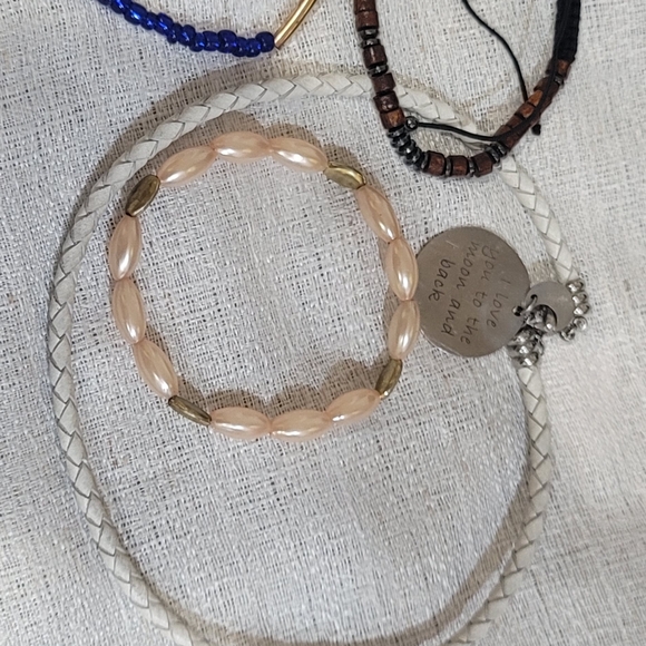 Bracelet Bundle – Beaded & Braided Bracelets – Fashion Jewelry Set (4 pcs) - Picture 3 of 4